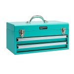 Turquoise 2-Drawer Steel Tool Organizer Chest