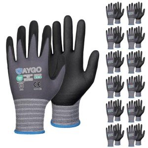 KAYGO MicroFoam Nitrile Coated Safety Gloves