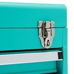 Turquoise 2-Drawer Steel Tool Organizer Chest
