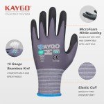KAYGO MicroFoam Nitrile Coated Safety Gloves