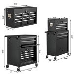 DUSACOM 8-Drawer Rolling Tool Chest with Lock