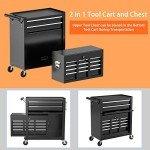 DUSACOM 8-Drawer Rolling Tool Chest with Lock