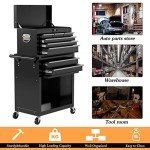 DUSACOM 8-Drawer Rolling Tool Chest with Lock