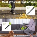 Cordless Leaf Blower with 2 Batteries and Charger