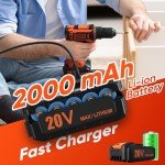 20V Cordless Drill Set with 42pcs Bits