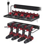 Power Tool Organizer with Charging Station and Rack