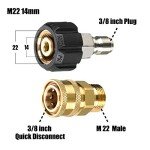 Pressure Washer Adapter Set: M22 to 3/8" Quick Connect