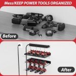 Power Tool Organizer with Charging Station and Rack