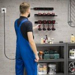 Power Tool Organizer with Charging Station and Rack