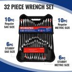 WORKPRO 32-Piece SAE & Metric Wrench Set