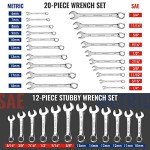 WORKPRO 32-Piece SAE & Metric Wrench Set