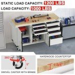 WORKPRO 7-Drawer Rolling Tool Chest with Power Strip