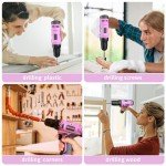 Pink Cordless Drill Set with Battery and Charger