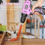 Pink Cordless Drill Set with Battery and Charger