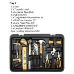 DEKOPRO 258-Piece Household Tool Set with Case