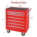 Rolling Tool Chest with 7 Drawers and Wheels