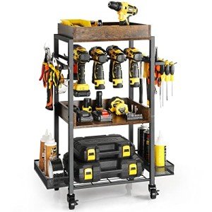 Rolling Power Tool Organizer for Garage Storage