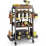 Rolling Power Tool Organizer for Garage Storage