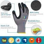 Nitrile Coated Grip Work Gloves for Men