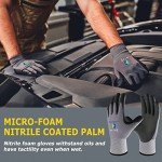Nitrile Coated Grip Work Gloves for Men