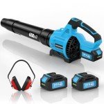 Cordless Leaf Blower 650 CFM, 2 Batteries Included