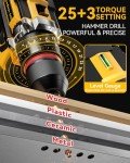 KELNOW 21V Cordless Drill Set with 27 Accessories