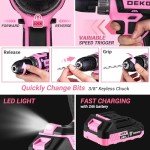 Cordless Pink Drill Kit: 20V Power Tools Set