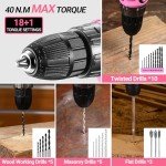 Cordless Pink Drill Kit: 20V Power Tools Set