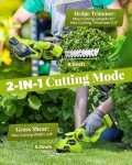 Cordless 21V Hedge Trimmer & Grass Shear Kit