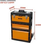 DNA MOTORING 3-Tier Stackable Tool Box Set