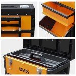 DNA MOTORING 3-Tier Stackable Tool Box Set
