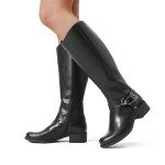 Knee High Comfortable Black Riding Boots for Women