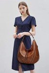 Brown Hobo Bags for Women with Tassel 2PC Set
