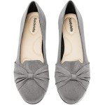 Grey Suede Women's Ballet Flats Size 9