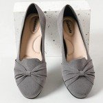 Grey Suede Women's Ballet Flats Size 9