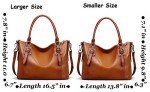 HESHE Leather Tote and Shoulder Bag for Women