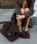 Large Brown Suede Tote Bag for Women