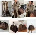 Large Brown Suede Tote Bag for Women