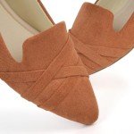 Tan Pointed Toe Dressy Flats for Women