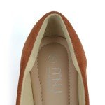 Tan Pointed Toe Dressy Flats for Women