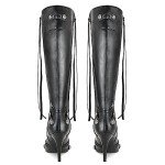 Stylish Black Knee-High Stiletto Boots for Women