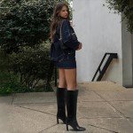 Lovee Cosee Black Wide Calf Knee High Boots
