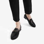 DREAM PAIRS Women's Comfortable Black Penny Loafers