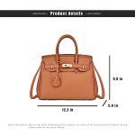 Orange Leather Handbag Satchel Tote for Women