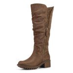 Mysoft Women's Knee High Boots with Chunky Heel