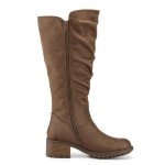 Mysoft Women's Knee High Boots with Chunky Heel