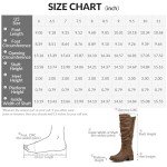 Mysoft Women's Knee High Boots with Chunky Heel