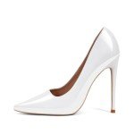 Silver Pointy Toe Stiletto High Heels for Women