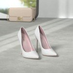 Silver Pointy Toe Stiletto High Heels for Women