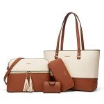4-Piece Women's Fashion Handbag and Tote Set